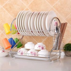Stainless Steel 2-Layer Dish Rack